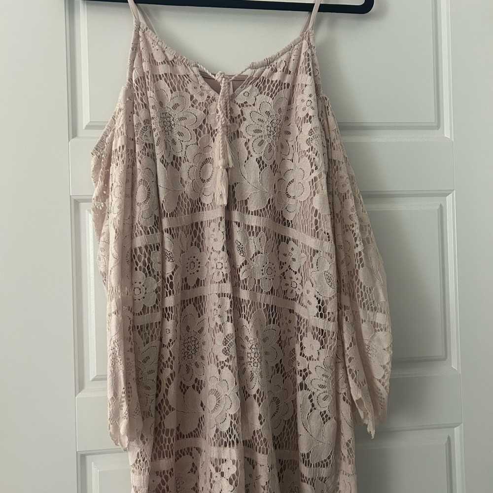 Xhilaration Lace Mini Dress in Light Pink